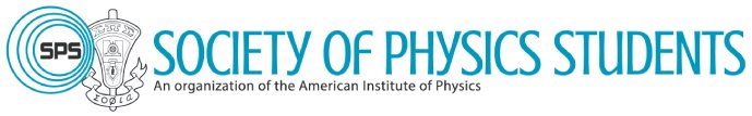 The official logo for the Society for Physics Students an official organization of the American Physical Institute.